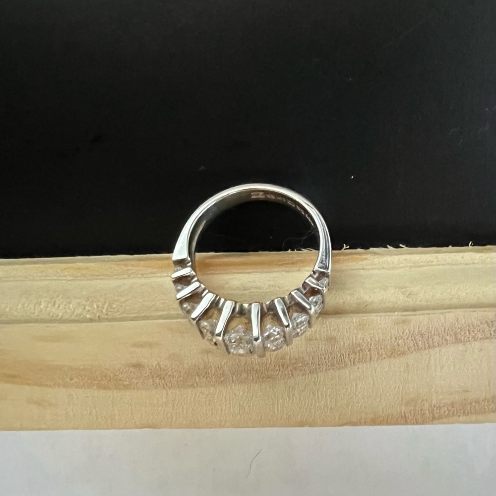 Sterling Silver Simulated Diamond Ring - image 2